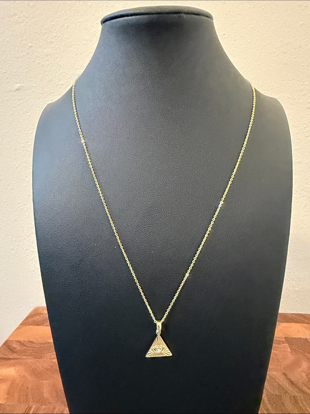 Melinda Maria Eye of Providence Gold Tone Necklace